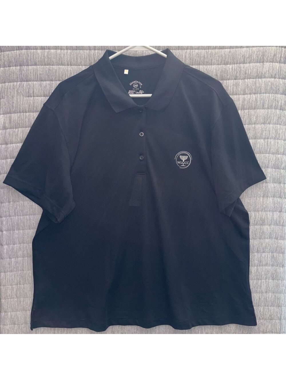 Monterey Club Black Dry Swing Polo Shirt Women's XXL WLGCC Embroidered NWT